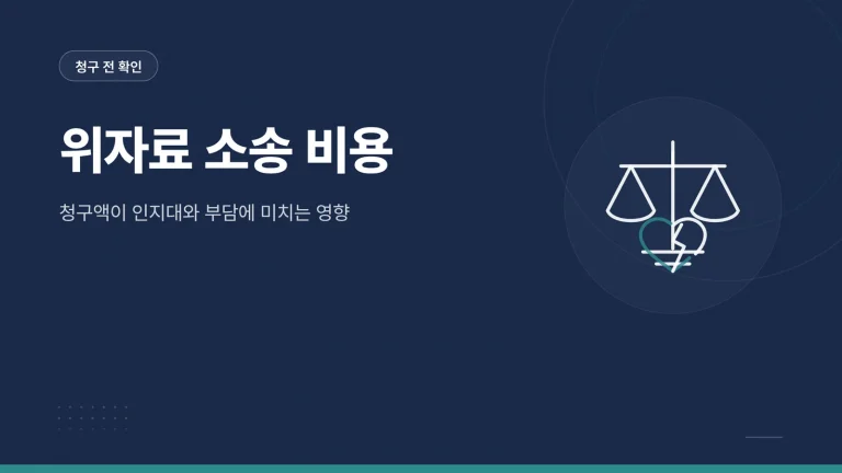 위자료 소송 비용 대표 이미지