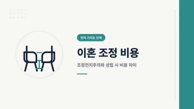 이혼 조정 비용 대표 이미지