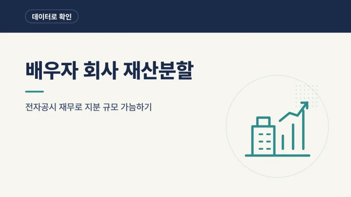 배우자 회사 재산분할 대표 이미지