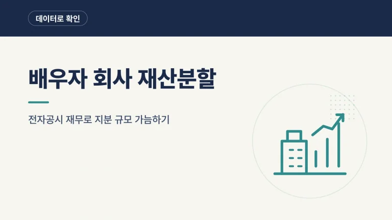 배우자 회사 재산분할 대표 이미지